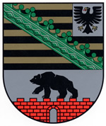 The coat of arms of the Land of Saxony-Anhalt.