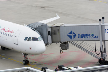 Flieger am Flughafen Leipzig/Halle