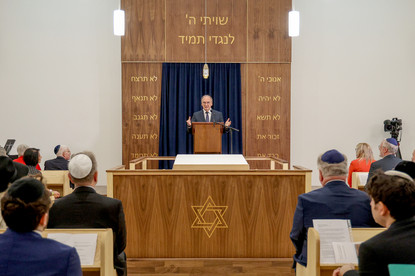 Das Bild zeigt Ministerpräsident Dr. Reiner Haseloff während seiner Rede.