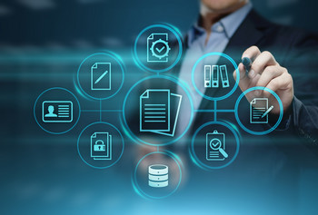 Die Grafik zeigt virtuelle Dokumente.