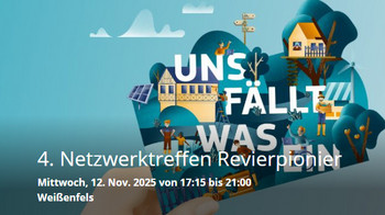 Die Grafik zeigt die Einladung zum Netzwerktreffen.