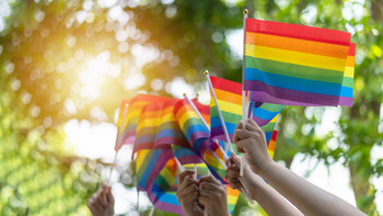 Regenbogenfahnen