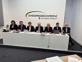 Teilnehmer der Landespressekonferenz