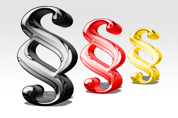 Paragrafen in schwarz rot gold