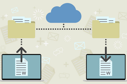 Die Grafik zeigt digitale Akten.