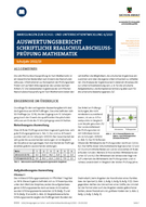 Titelbild: Auswertungsbericht Schriftliche Realschulabschlussprüfung Mathematik