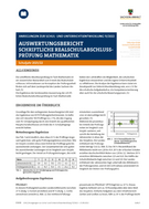 Titelbild: Auswertungsbericht Schriftliche Realschulabschlussprüfung Mathematik