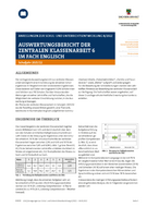 Titelbild: Auswertungsbericht der Zentralen Klassenarbeit 6 im Fach Englisch (Sekundarschule)