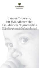 Titelbild: Flyer Landesförderung für Maßnahmen der assistierten Reproduktion (Kinderwunschbehandlung)